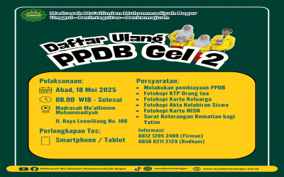 PENGUMUMAN PESERTA DIDIK BARU GELOMBANG 2 TAHUN PELAJARAN 2025-2026
